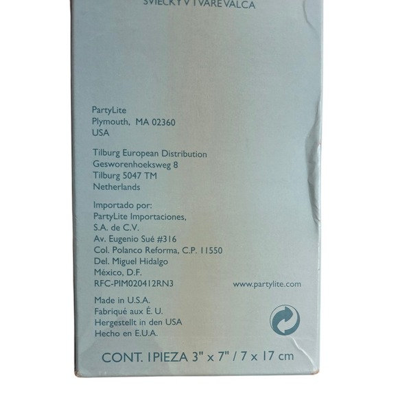 Rare PARTYLITE  Ebony Wood & Patchouli 7" UNBURNED Pillar Candle w/ Box Retired - Picture 5 of 5